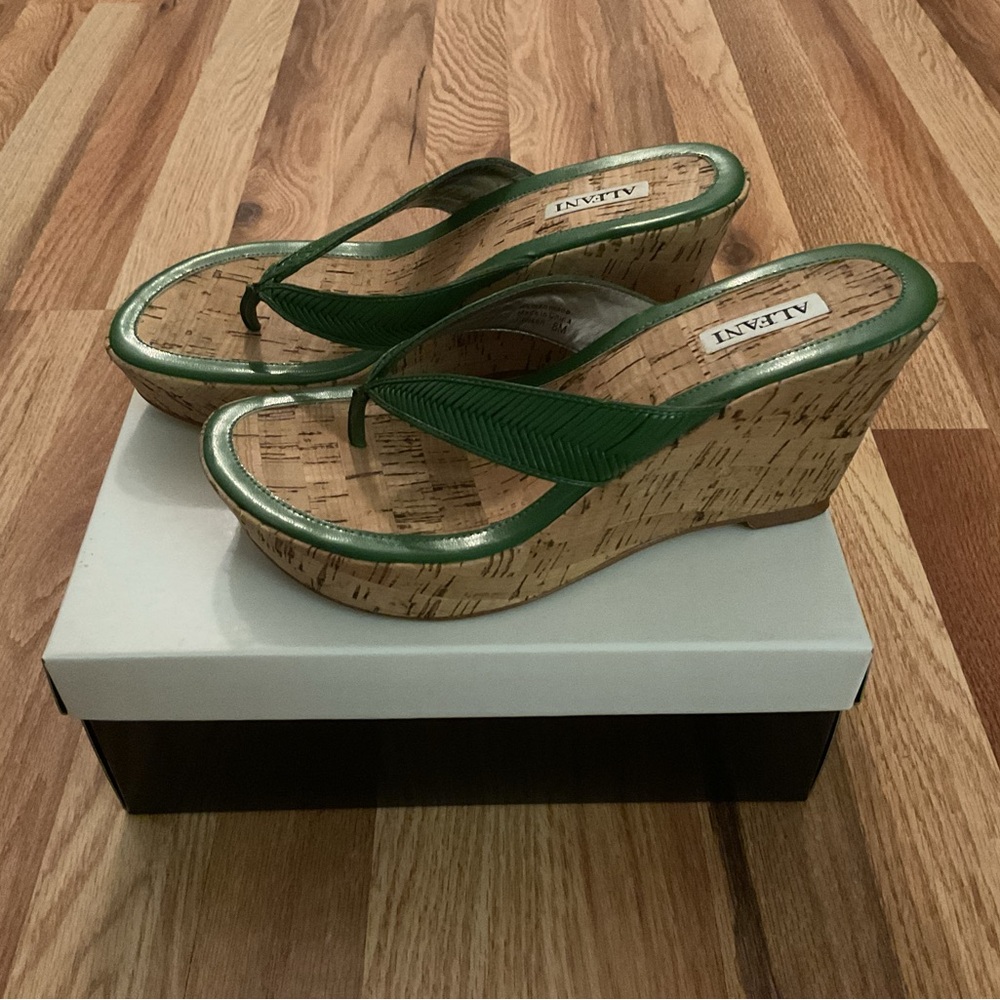 Alfani Green Wedge Sandals for Women